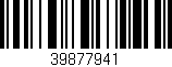 Código de barras (EAN, GTIN, SKU, ISBN): '39877941'
