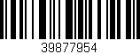 Código de barras (EAN, GTIN, SKU, ISBN): '39877954'