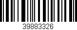 Código de barras (EAN, GTIN, SKU, ISBN): '39883326'