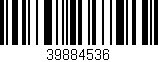 Código de barras (EAN, GTIN, SKU, ISBN): '39884536'