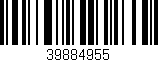 Código de barras (EAN, GTIN, SKU, ISBN): '39884955'