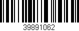 Código de barras (EAN, GTIN, SKU, ISBN): '39891062'