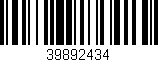Código de barras (EAN, GTIN, SKU, ISBN): '39892434'