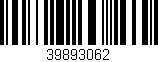 Código de barras (EAN, GTIN, SKU, ISBN): '39893062'
