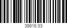 Código de barras (EAN, GTIN, SKU, ISBN): '39916.03'