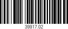 Código de barras (EAN, GTIN, SKU, ISBN): '39917.02'