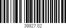 Código de barras (EAN, GTIN, SKU, ISBN): '39927.02'