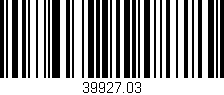 Código de barras (EAN, GTIN, SKU, ISBN): '39927.03'