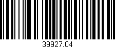 Código de barras (EAN, GTIN, SKU, ISBN): '39927.04'