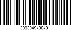 Código de barras (EAN, GTIN, SKU, ISBN): '3993049400481'