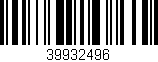 Código de barras (EAN, GTIN, SKU, ISBN): '39932496'