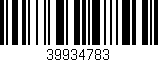 Código de barras (EAN, GTIN, SKU, ISBN): '39934783'