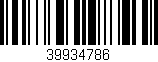 Código de barras (EAN, GTIN, SKU, ISBN): '39934786'
