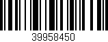 Código de barras (EAN, GTIN, SKU, ISBN): '39958450'