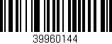 Código de barras (EAN, GTIN, SKU, ISBN): '39960144'