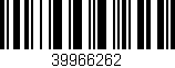 Código de barras (EAN, GTIN, SKU, ISBN): '39966262'