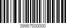 Código de barras (EAN, GTIN, SKU, ISBN): '39967500000'