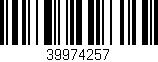 Código de barras (EAN, GTIN, SKU, ISBN): '39974257'