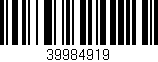 Código de barras (EAN, GTIN, SKU, ISBN): '39984919'