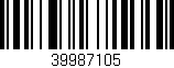 Código de barras (EAN, GTIN, SKU, ISBN): '39987105'