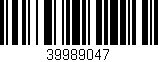 Código de barras (EAN, GTIN, SKU, ISBN): '39989047'