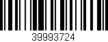 Código de barras (EAN, GTIN, SKU, ISBN): '39993724'