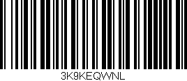Código de barras (EAN, GTIN, SKU, ISBN): '3K9KEQWNL'