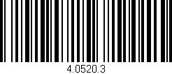 Código de barras (EAN, GTIN, SKU, ISBN): '4.0520.3'