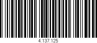 Código de barras (EAN, GTIN, SKU, ISBN): '4.137.125'