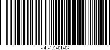 Código de barras (EAN, GTIN, SKU, ISBN): '4.4.41.9481484'