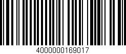 Código de barras (EAN, GTIN, SKU, ISBN): '4000000169017'