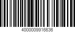 Código de barras (EAN, GTIN, SKU, ISBN): '4000009916636'