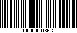 Código de barras (EAN, GTIN, SKU, ISBN): '4000009916643'