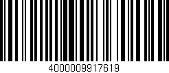 Código de barras (EAN, GTIN, SKU, ISBN): '4000009917619'