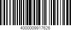 Código de barras (EAN, GTIN, SKU, ISBN): '4000009917626'