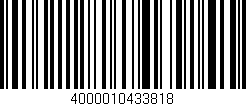 Código de barras (EAN, GTIN, SKU, ISBN): '4000010433818'