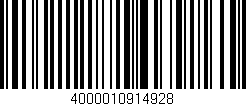 Código de barras (EAN, GTIN, SKU, ISBN): '4000010914928'
