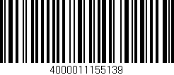 Código de barras (EAN, GTIN, SKU, ISBN): '4000011155139'
