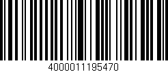 Código de barras (EAN, GTIN, SKU, ISBN): '4000011195470'