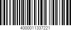 Código de barras (EAN, GTIN, SKU, ISBN): '4000011337221'