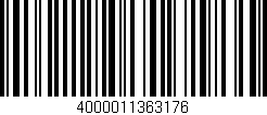 Código de barras (EAN, GTIN, SKU, ISBN): '4000011363176'
