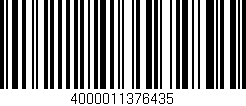 Código de barras (EAN, GTIN, SKU, ISBN): '4000011376435'