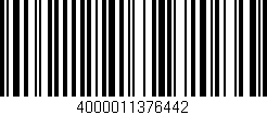 Código de barras (EAN, GTIN, SKU, ISBN): '4000011376442'
