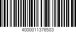 Código de barras (EAN, GTIN, SKU, ISBN): '4000011376503'