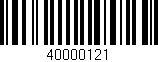 Código de barras (EAN, GTIN, SKU, ISBN): '40000121'