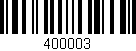 Código de barras (EAN, GTIN, SKU, ISBN): '400003'