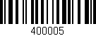 Código de barras (EAN, GTIN, SKU, ISBN): '400005'