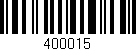 Código de barras (EAN, GTIN, SKU, ISBN): '400015'