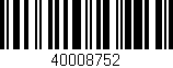 Código de barras (EAN, GTIN, SKU, ISBN): '40008752'