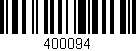 Código de barras (EAN, GTIN, SKU, ISBN): '400094'